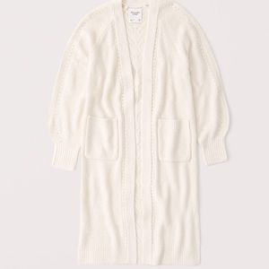SOLD A&F Pointelle Duster Cardigan